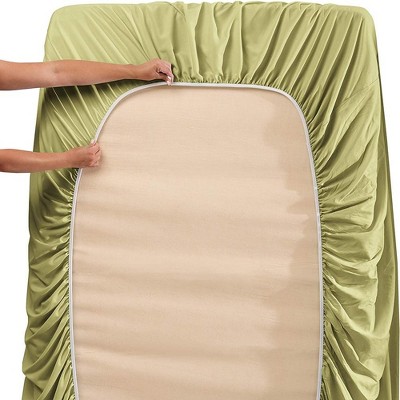 Sage Olive Green King Microfiber 7-Piece Deep Pocket Sheet Set