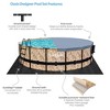 Funsicle 16' x 48" Oasis Designer Round Frame Outdoor Above Ground Swimming Pool Set with SkimmerPlus Filter Pump and Pool Cover, Oak Herringbone - 3 of 4