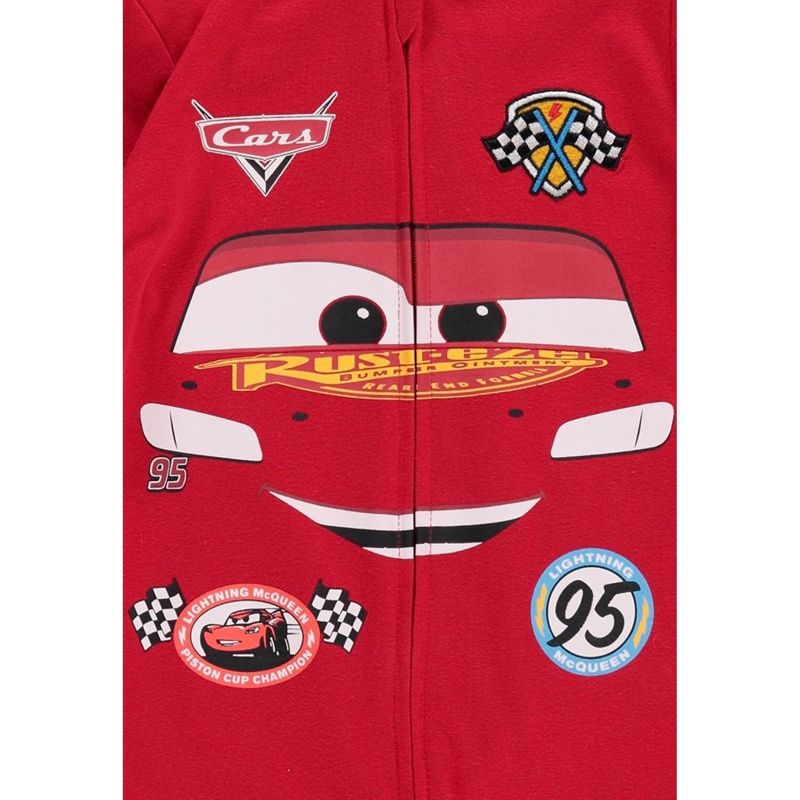 Disney Pixar Cars Lightning McQueen Tow Mater Zip Up Cosplay Coverall Toddler, 5 of 10