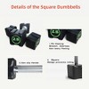 Cast Iron Dumbbells,Dumbbell  Weight with PU Coating and Anti-slip Grip,No Odor - 3 of 4