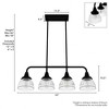 Hunter Fans 7" Cypress Grove Linear Chandelier Natural Iron Finish - 4 Light Industrial Ceiling Fixture for Indoor Use - 4 of 4