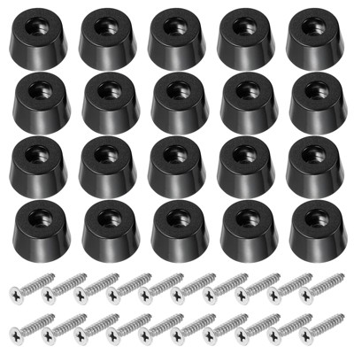 Unique Bargains Non Slip Corrosion Resistant Durable Rubber Material Rubber Feet 20 Pcs