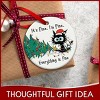 Funny Christmas Hanging Ornaments, Black Cat Tree Ornament, Gifts for Cat Lovers - It's Fine I'm Fine - 4 of 4