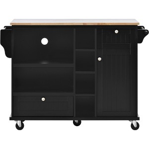 Bella Depot 50.8" Kitchen Island Cart with Storage Cabinet and Two Locking Wheels - 1 of 4