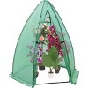 Portable Greenhouse for Outdoor Plants, Heavy Duty Hexagonal Green House with Durable PE Cover, Zippered Door, Mesh Window - 3 of 4