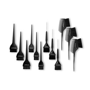 Level 3 Hair Color Brush Set - 12-Piece Kit for Highlights, Balayage, and Full Coverage Applications - 1 of 4