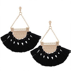 Hollywood Sensation White Tassel Earrings - 1 of 4