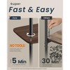 3-Tier End Table with Fabric Basket, Steel Frame Nightstand, Toolless Assembly Storage Side Table for Bedroom, Living Room, Modern Design - 2 of 4