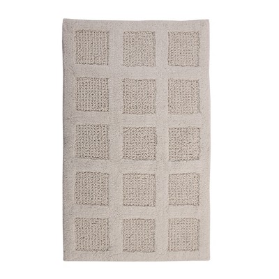 Square Honeycomb Bath Rug in Aqua