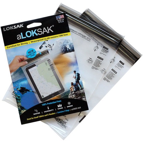2 Pack Loksak aLoksak Resealable Waterproof Storage Bags 5" x 4" 