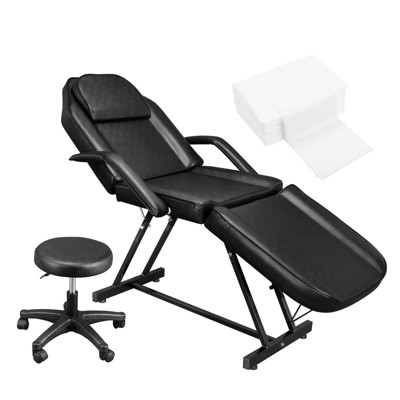 Karl Home 73in Adjustable Facial Massage Bed with Hydraulic Rotating Stool
