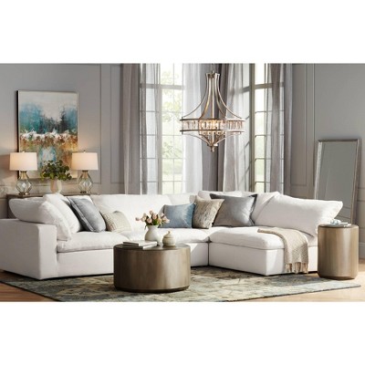 Vienna 28" Soft Silver Crystal Glass Chandelier