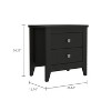 NicBex Nightstand with 2 Drawers,Modern Bedside Table with Wood Frame and Pulls,Side Table for Bedroom,Living Room - 3 of 4