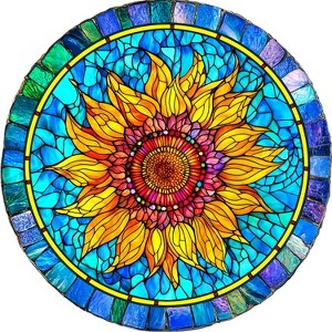 Sunsout Sunflower Mandala 500 pc Round Jigsaw Puzzle 71512 - 1 of 4