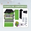 55'' Toddlers Trampoline with Safety Enclosure Net and Balls, Indoor Outdoor Mini Trampoline for Kids - 4 of 4