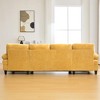 VASIP 103" U-Shaped Sectional Sofa with Dual Chaise Lounges,Soft Chenille Fabric with Storage Pockets,for Living Room,Apartment,Gray - 4 of 4