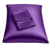 BLISSFORD Satin Pillowcase with Zipper, Satin Pillow Cases 2 Pack, Silk Pillow Cover - 2 of 4