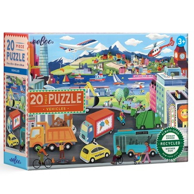 eeBoo: Vehicles 20 Piece Puzzle for Kids