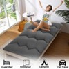 Japanese Futon Mattress with Wavy Lines, Queen Size Japanese Futon Floor Mattress, Roll Up Sleeping Mattress for Floor, Camping Trips - 3 of 4