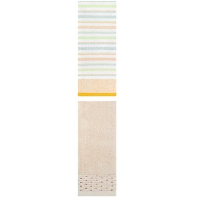 REGALWOVEN Bathroom Soft Absorbent Decorative Hand Towels for Face Hair 14" x 30"/13" x 27" 2 Pcs