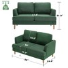 Gericco Loveseat Sofa 56", Small Couches for Small Spaces, Mid Century Love Seat Couches for Living Room, Upholstered 2-Seater Small Couch - 4 of 4