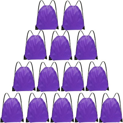 Bulk Drawstring Bags for Party Favors, Lightweight Sackpacks for Gym, School Events, Team Sports & Giveaways