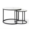 Sapphtopaz Modern Nesting Coffee Table, Round Coffee Tables for Living Room with Metal Frame Center Table for Living Room, Bedroom - 2 of 4