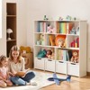 VEVOR Toy Storage Organizer, Wooden Kids Bookshelf with Storage, Toy Storage Cabinet with 4 Mobile Drawers, Kids Storage Organizer for Bedroom,White - 2 of 4