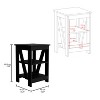 Vynxaria Compact 3-Tier End Table: Stylish Storage Solution for Small Spaces - 2 of 4