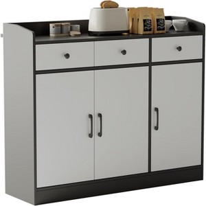 42.5" Sideboard Buffet Cabinet, Wooden Kitchen Storage Cabinet with Adjustable Shelf, Storage, Modern Coffee Buffet for Dining Room - 1 of 4