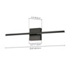 Rennnsan Brynira 23"W Hardwired Linear Modern LED Dimmable Wall Sconce in Black - 3 of 4
