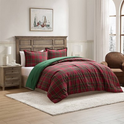 Hallmark Flannel Plaid Comforter Set