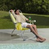VisioGear Folding Beach Chair with Side Pouches, Portable Beach Chair for Outdoor, Yellow, 24.8"*27.56"*38.98" - 4 of 4