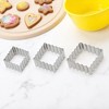 Unique Bargains Cookie Cutters 3-Piece Square Cookie Cutter Set Dishwasher Safe Stainless Steel Silver Tone 1Set - 2 of 4