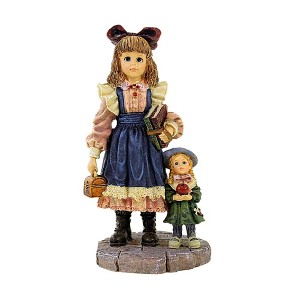 Boyds Bears 5.5 Inch Laura W/ Jane First Day Of School Dollstone Apple Figurines - 1 of 3