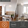 VAXCEL Linden 1L Gold Brass Mid-Century Modern Pendant Light White Globe Glass - 3 of 4