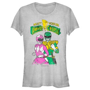 Juniors Womens Power Rangers Mighty Morphin Power Couple T-Shirt - 1 of 4