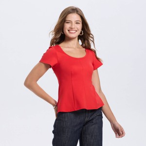 Women's Short Sleeve Scoop Neck Jersey Top - A New Day™ - 1 of 3