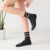 Anna-Kaci Women's 3-Pack Crew Socks with Ribbed Leopard Print Cuffs and Soft Stretch Knit Design - 3 of 4