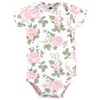 Hudson Baby Infant Girl Cotton Bodysuits, Vintage Rose - 4 of 4