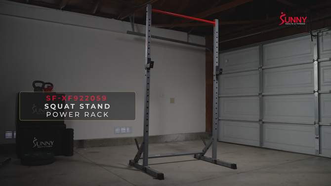 Sunny Health &#38; Fitness Squat Stand Power Rack Home Gym, 2 of 17, play video