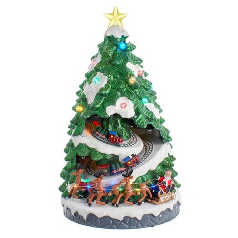Northlight 5 Green Battery-operated Led Retro Ceramic Christmas Tree  Ornament : Target
