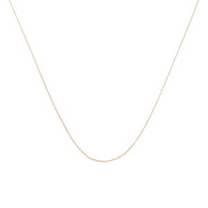 10K Gold 0.5 mm Slender & Dainty Fine Rope Chain Necklace - 1 of 4