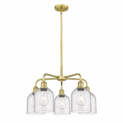 Bella - 5 Light Stem Hung Chandelier In Industrial Style-15 Inches Tall and 23.5 Inches Wide