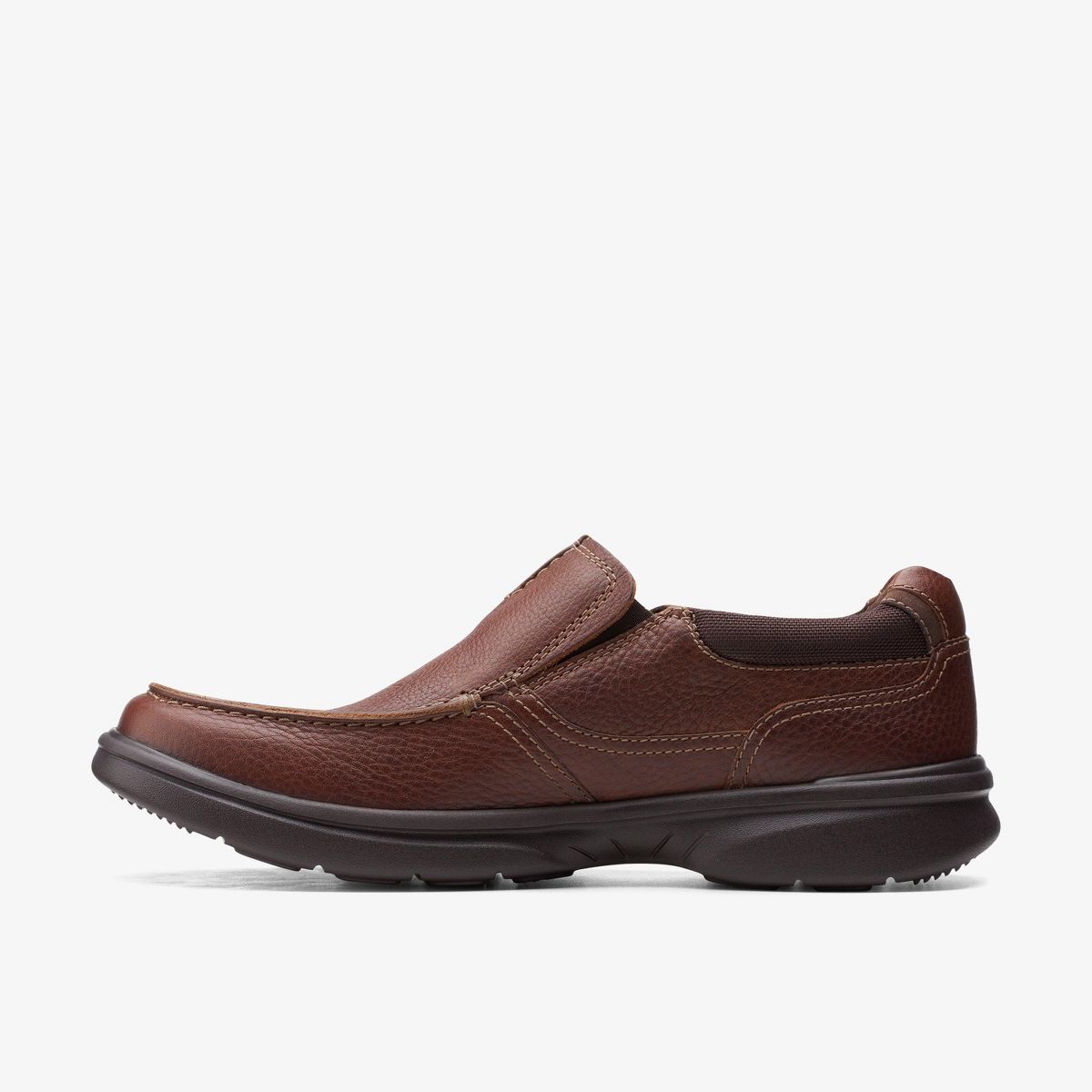 Clarks Mens Bradley Free Tan Tumbled Shoes - thumbnail 2