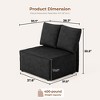 XIZZI Modular Corduroy Sectional Sofa: 5 Sold-Separately Units (Corner, Arms, Ottoman) | Black/Camel | Standard/Large Cushion Options | DIY Friendly - 2 of 4