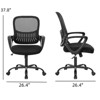 FONTOI Task and Office Chairs, Office Chair with Adjustable Foot Ring, Swivel Task Chair for Home Office, Black, 26.4"*37.8"*26.4" - 2 of 4