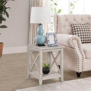 Saint Birch Honduras End Table, Washed Gray - 1 of 4