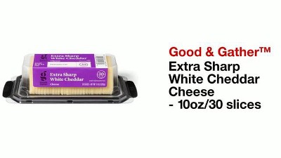Play Extra Sharp White Cheddar Cracker Cut Cheese - 10oz/30 slices - Good & Gather™, video 3 of 4 slides