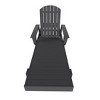 WestinTrends Dylan Adirondack Poly Reclining Chaise Lounge With Arms - 2 of 4